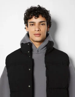BERSHKA Chaleco puffy Blanco roto Flash Sale
