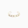 BERSHKA Choker rígido corazones pedrería Oro New