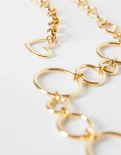BERSHKA Cinturón cadena anillas Oro Cheap