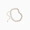 BERSHKA Cinturón cadena corazón Oro Discount