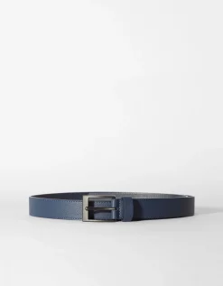 BERSHKA Cinturón fino efecto piel Marino Fashion