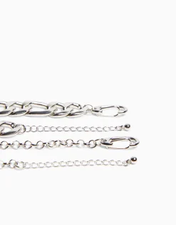 BERSHKA Collar calavera Plata Clearance