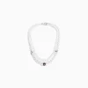 BERSHKA Collar perlas Blanco Outlet