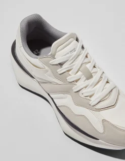 BERSHKA Deportivas combinadas rejilla hombre Hielo Best