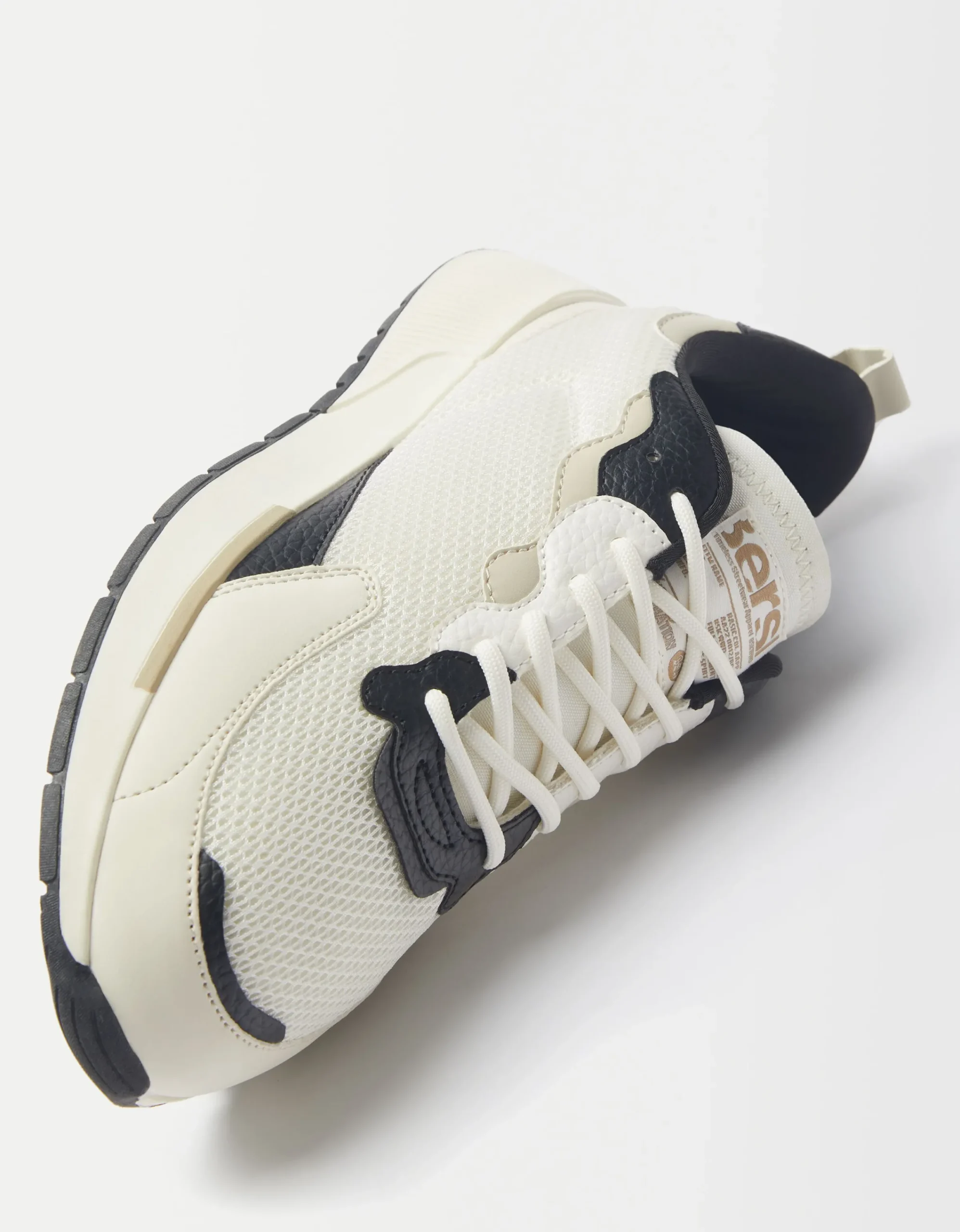 BERSHKA Deportivas combinadas rejilla hombre Blanco Best