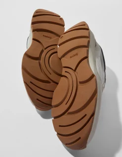 BERSHKA Deportivas combinadas rejilla hombre Blanco Clearance