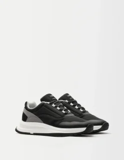 BERSHKA Deportivas combinadas tejido hombre Negro Best Sale