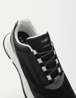 BERSHKA Deportivas combinadas tejido hombre Negro Best Sale