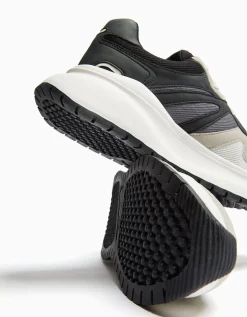 BERSHKA Deportivas con rejilla suela volumen hombre Blanco Cheap