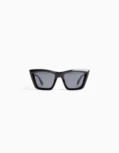 BERSHKA Gafas cat eye Negro Hot