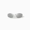 BERSHKA Gafas cromadas Plata Discount