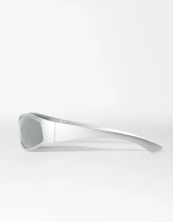 BERSHKA Gafas cromadas Plata Discount
