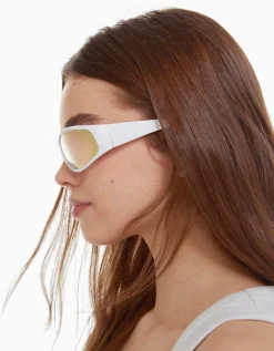 BERSHKA Gafas cycling color Blanco Clearance