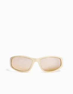 BERSHKA Gafas cycling color Beige Store