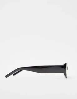 BERSHKA Gafas de sol rectangulares Negro Online