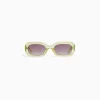 BERSHKA Gafas sol rectangulares Verde Fashion