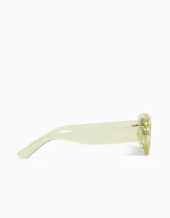 BERSHKA Gafas sol rectangulares Verde Fashion