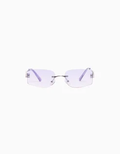 BERSHKA Gafas sol sin montura detalle Morado Best Sale
