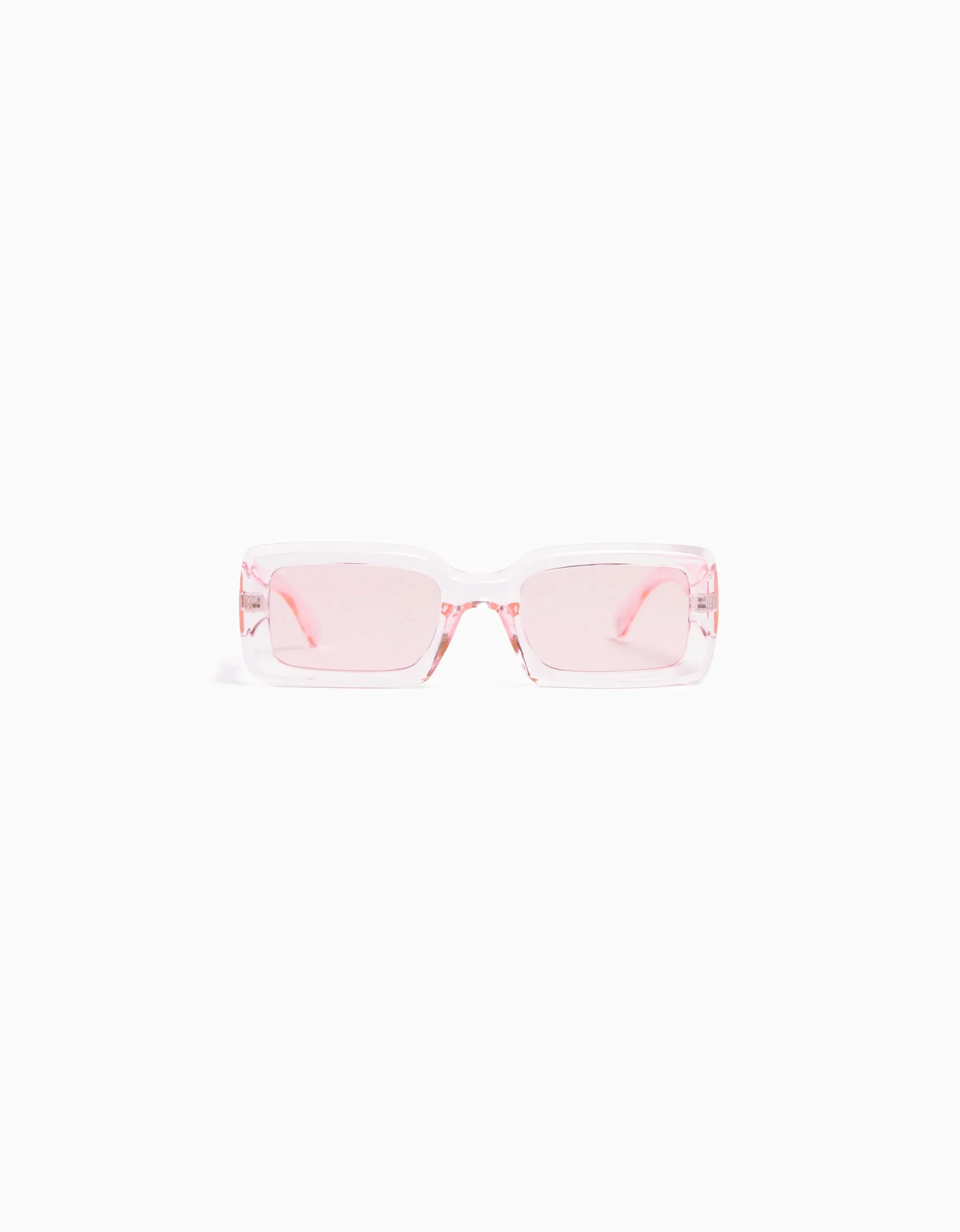 BERSHKA Gafas sol transparentes Rosa Hot