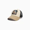 BERSHKA Gorra trucker print Negro Flash Sale