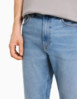 BERSHKA Jeans carrot fit Azul Shop