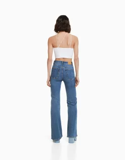 BERSHKA Jeans flare Azul Store