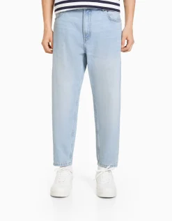 BERSHKA Jeans loose Azul claro Fashion