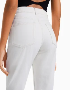 BERSHKA Jeans mom Azul lavado Store