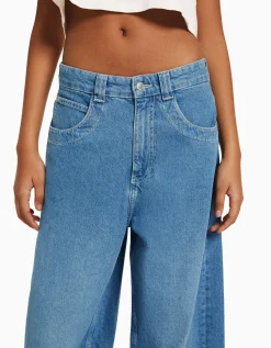 BERSHKA Jeans 90´s Rave super baggy Azul lavado New