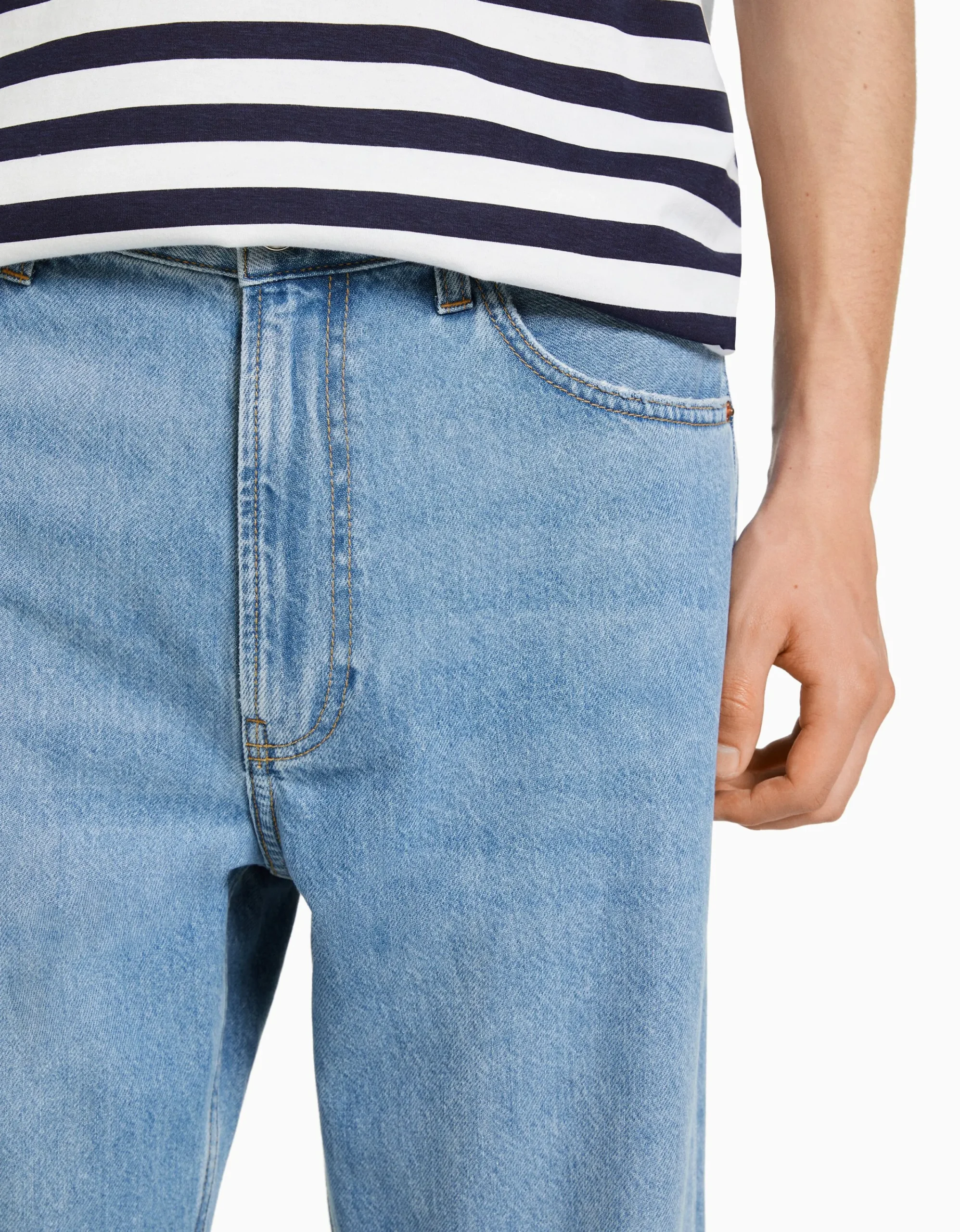 BERSHKA Jeans 90´s wide Azul Hot