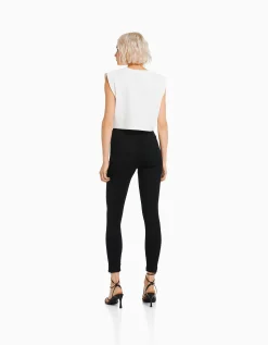 BERSHKA Jeans skinny super high waist Azul Best