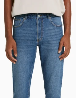 BERSHKA Jeans slim Azul lavado Flash Sale