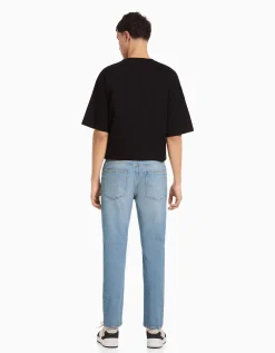 BERSHKA Jeans slim Azul lavado Cheap