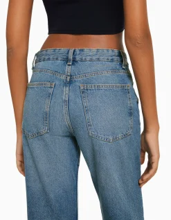 BERSHKA Jeans straight Azul claro Best Sale