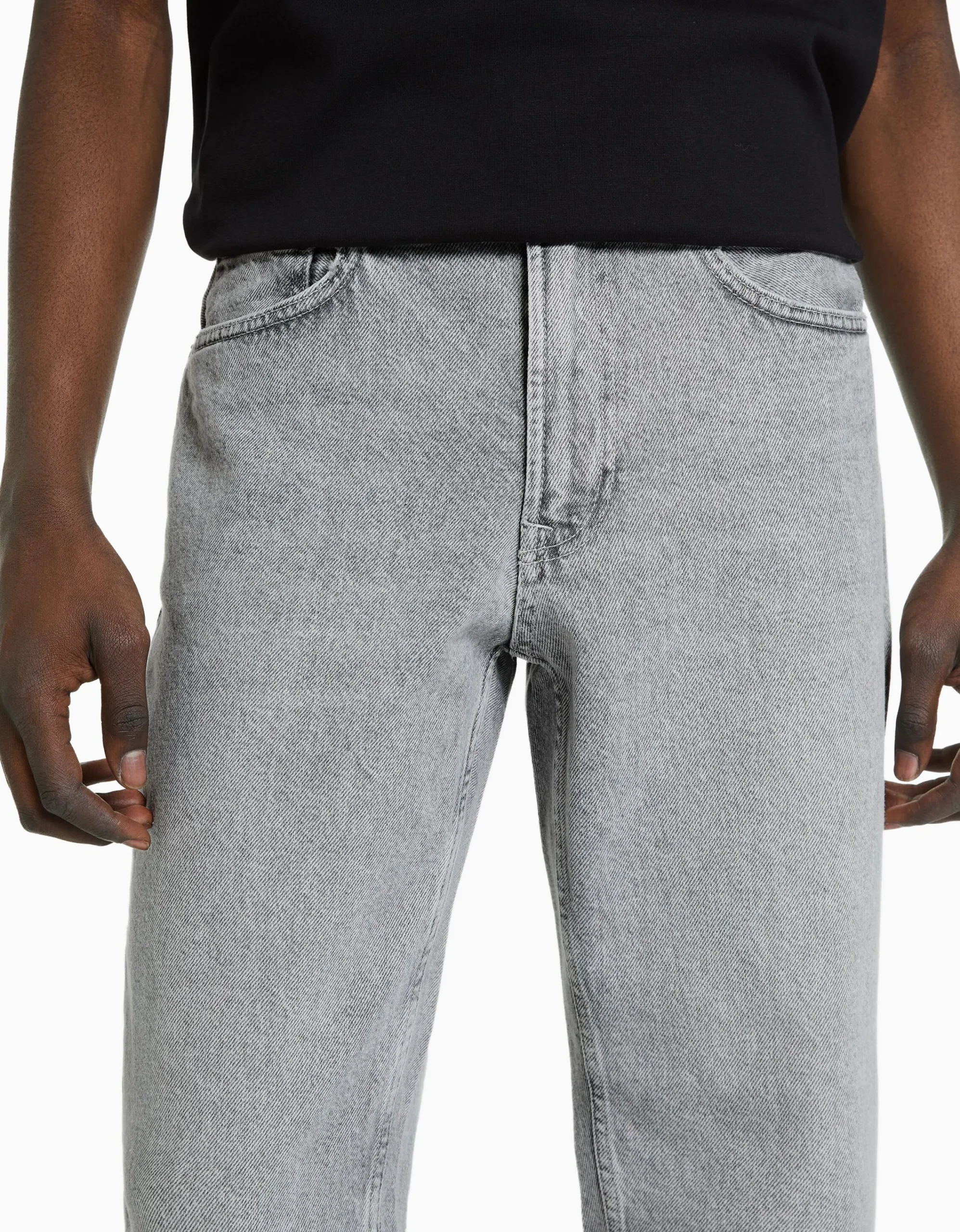 BERSHKA Jeans straight vintage Azul Flash Sale