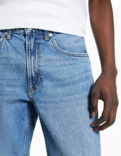 BERSHKA Jeans straight vintage Azul lavado Best