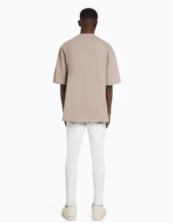BERSHKA Jeans super skinny Blanco Cheap
