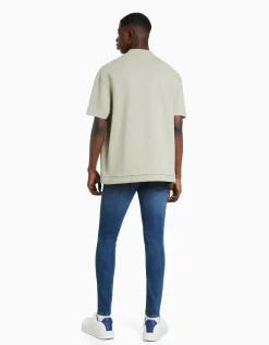BERSHKA Jeans super skinny Blanco Flash Sale