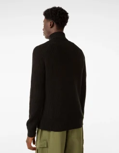 BERSHKA Jersey cuello alto Negro Shop