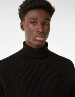 BERSHKA Jersey cuello alto Negro Shop