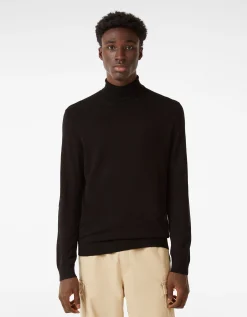 BERSHKA Jersey cuello alto Negro Online