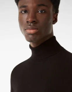 BERSHKA Jersey cuello alto Negro Online