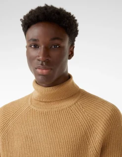BERSHKA Jersey cuello alto grueso Negro Flash Sale