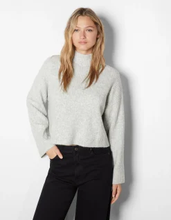 BERSHKA Jersey cuello perkins rib Arena Store