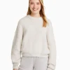 BERSHKA Jersey cuello redondo Morado Flash Sale