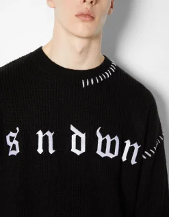 BERSHKA Jersey gótico Negro Online