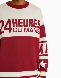 BERSHKA Jersey jacquard 24h LE MANS Rojo Fashion