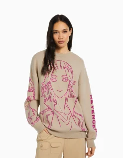 BERSHKA Jersey print TOKYO REVENGERS Crudo Hot