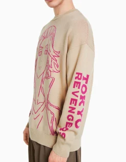 BERSHKA Jersey print TOKYO REVENGERS Crudo Outlet