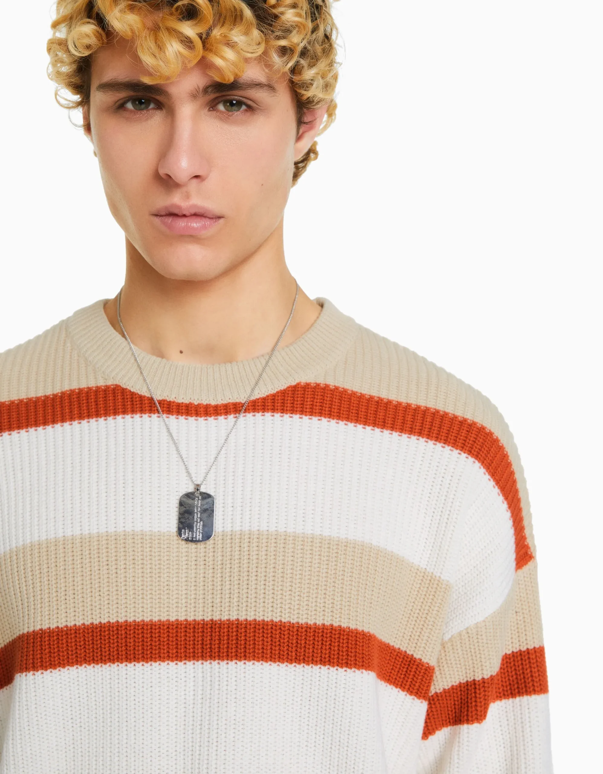 BERSHKA Jersey raya horizontal Crudo Sale